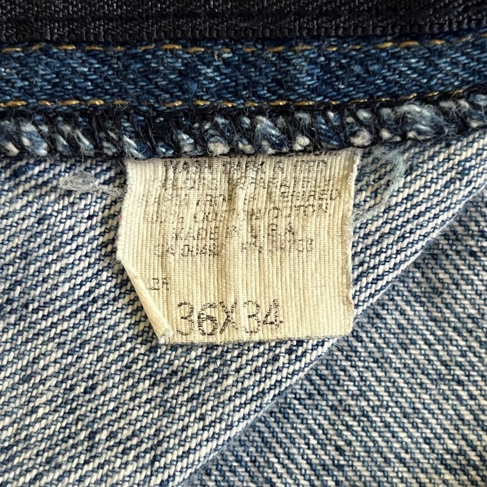Vtg Lee Riders Genuine Denim Jeans 90's Mens 36x34 Blue USA Relaxed Fit **READ** - Picture 7 of 14